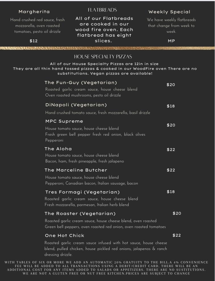 Marceline Pizza Company Menu image 2