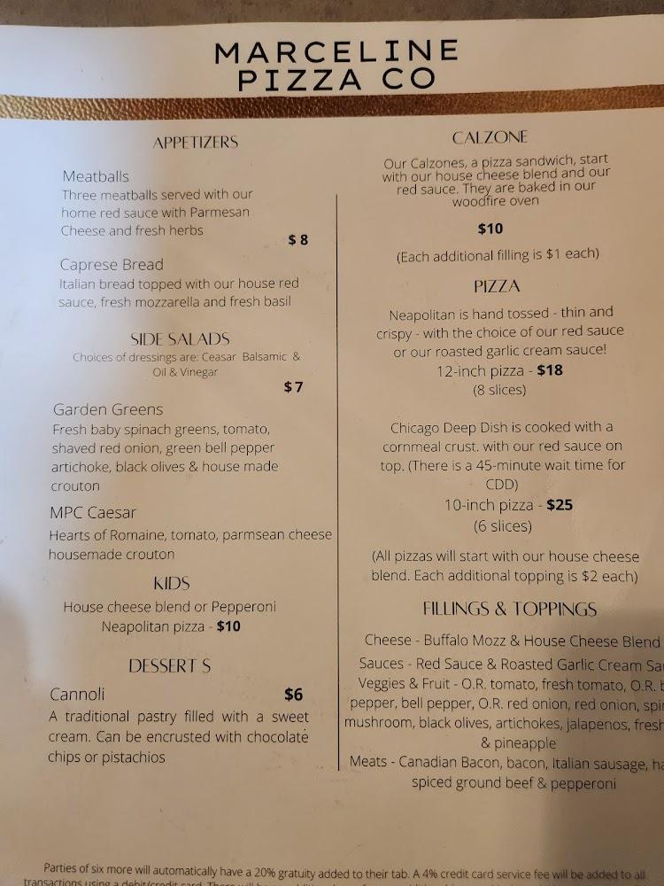 Marceline Pizza Company Menu image 3